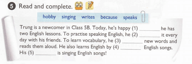 tiếng Anh lớp 5 bài 7